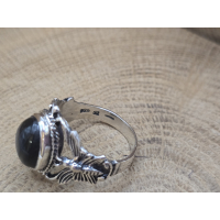 Echt zilveren ring met vlinder band en Labradoriet